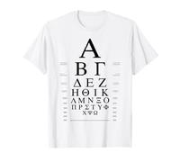 Greek Alphabet Chart with Classic Greek Key Design T-Shirt