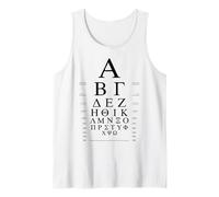 Greek Alphabet Chart with Classic Greek Key Design Tank Top