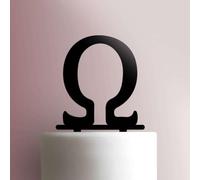 Gr lphabet OmegaAcrylic Cake Topper 3mm Thick Premium Laser Cut Cake Decoration for Birthday, Wedding, Baby Shower & Party Cakes Durable Reusable