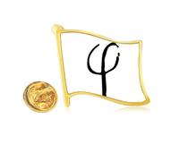 gr lphabet phi black Golden Metal Flag Lapel Pin Badge