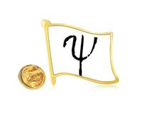 gr lphabet psi black Golden Metal Flag Lapel Pin Badge
