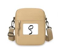 Greek Alphabet Rho Black Outline Crossbody Bag Cell Phone Purses Handbag Shoulder Mini Bag