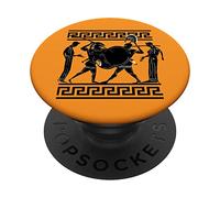 Greek amphora vase fighting warriors PopSockets Swappable PopGrip