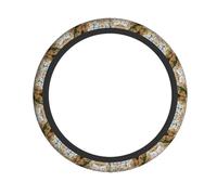 Greek Architecture Print -Print Best Non-Slip Steering Wheel Cover - Universal Fit For Cars, Suvs & Trucks - Thermal Protection Neoprene Grip