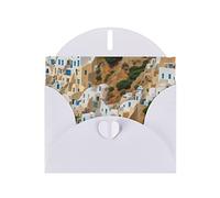 Gr rchitecture Print Print Blank Greeting Cards, Love Buttons, Pearl Paper Envelopes Suitable For Various Occasions - Anniversary Cards, Thank You Cards, Holiday Cards, Wedding Cards