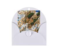 Gr rchitecture Print Print Blank Greeting Cards, Love Buttons, Pearl Paper Envelopes Suitable For Various Occasions - Anniversary Cards, Thank You Cards, Holiday Cards, Wedding Cards