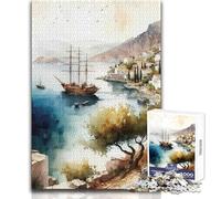 Gr oast with Ships 1000 Piece Puzzle For Adults Play And Learn Smart Activity Unique Heartfelt Celebration Gift Size 38x52cm