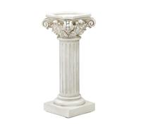Gr olumn Statue - Classical Roman Pillar for Garden Decor for Wedding Display | Resin Stone Effect with Fluted Design, Decorative Pedestal Indoor Outdoor Home Accent Decor 3.74x3.74x12.01 in