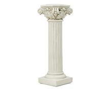 Gr olumn Statue - Classical Roman Pillar for Garden Decor for Wedding Display | Resin Stone Effect with Fluted Design, Decorative Pedestal Indoor Outdoor Home Accent Decor 3.74x3.74x12.01 in