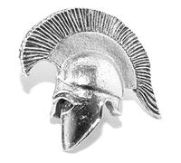 Greek Corinthian Warrior Helmet Pewter Pin Badge/Brooch