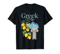 Greek Culture Icons Lemons and Architecture Greece Souvenir T-Shirt