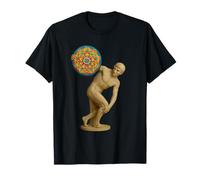 Greek Discus Thrower with Vibrant Mandala Art Design Mandala T-Shirt