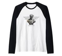 Greek Emperor Bust - Memento Mori Watches Tickin' Quote Raglan Baseball Tee