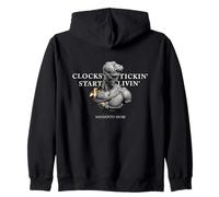 Greek Emperor Bust - Memento Mori Watches Tickin' Quote Zip Hoodie