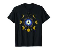 Greek Evil Eye Amulet Moon Phases Spiritual Protection Nazar T-Shirt