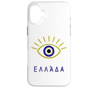 Greek Evil Eye and 'Greece' written in Greek Language Case for iPhone 16 Plus