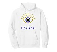 Greek Evil Eye and 'Greece' written in Greek Language Pullover Hoodie