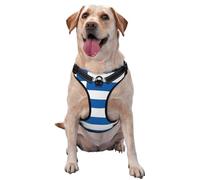 Greek Flag Dog Harness For Small, Medium, And Large Dogs – Reflective Straps, Adjustable Fit With Quick-Release Buckles