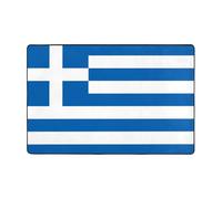 Greek Flag Front Doormat Floor Mat Non Slip Rugs for Entryway - Non-Slip Floor Mat with Memory Foam Cushion,