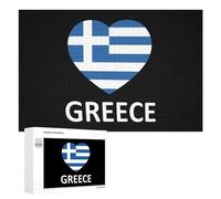 Greek Flag Funny Wooden Picture Puzzle for Adults Challenge Intellectual Game Jigsaw Birthday Gifts