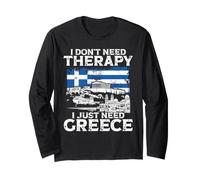 Gr lag I Don't Need Therapy I Just Need Greece Long Sleeve T-Shirt