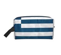 Greek Flag Large Capacity Travel Toiletry Bag for Organizing Toiletries and Small Items Suitable for Travel Daily and Gym