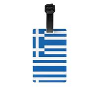 Greek Flag Luggage tag, Detachable Black Wristband 17.5cm Long, Suitable for Luggage, Sports Bags, etc.