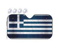 Greek Flag Medium Car Windshield Sunshade - Quick Cooling in The car in Summer, Portable Storage Sunshade