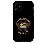 Greek Flag Motto Freedom Or Death Greece Case for iPhone 11