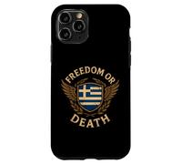 Greek Flag Motto Freedom Or Death Greece Case for iPhone 11 Pro