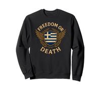 Greek Flag Motto Freedom Or Death Greece Sweatshirt