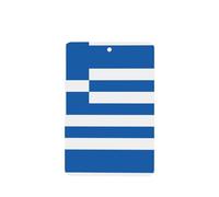 Greek Flag Pattern Car Air Fresheners 4 Pcs Rectangle Hanging Aromatherapy Tablets Scented Fresheners For Bedroom Bathroom