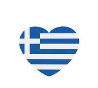 Greek Flag Pattern Car Air Fresheners 6 Pcs Heart Shape Hanging Aromatherapy Tablets Scented Fresheners For Bedroom Bathroom