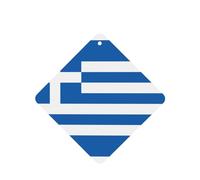 Greek Flag Pattern Car Air Fresheners 6 Pcs Square Hanging Aromatherapy Tablets Scented Fresheners For Bedroom Bathroom