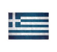 Greek Flag Pattern Placemats Set Of 6, 12 X 18 Inch Seasonal Summer Table Mats For Party Kitchen Dining Decoration