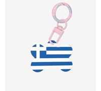 Greek Flag Personalized Pet Tags-Quality Acrylic Dog Tags, Custom ID Tags for Pets, Stylish and Durable