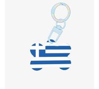 Greek Flag Personalized Pet Tags-Quality Acrylic Dog Tags, Custom ID Tags for Pets, Stylish and Durable