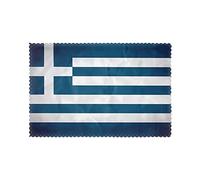 Greek Flag Placemats for Dining Table Set of 6 - Waterproof - Wipe Clean - Heat Resistant - Anti Slip Dining Table Place Mats, Suitable for Indoor & Outdoor Use, 18’’Ã-12’’