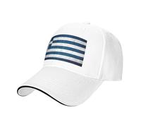 Greek Flag Print Adjustable Size Sandwich Baseball Cap Breathable Unisex Casual Hat Daily Use Sport White
