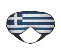 Greek Flag Print Comfortable Eye Mask Full Coverage Lightweight Men Women Outdoor Travel Relaxation