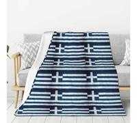 greek flag Print Lightweight Warm Blanket Soft Thick Blankets Bedroom Camping Living Room Traveling