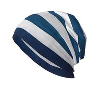 Greek Flag Printed Knitted hat, Beanie, and ski Cap with a Double Layer Design, Perfect for Everyday wear or Travel. Black