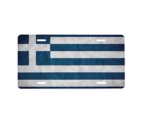 greek flag Printed License Plate Aluminum License Plate Plates Tag Car License Plate Covers Car Accessories Novelty Tag License Plate