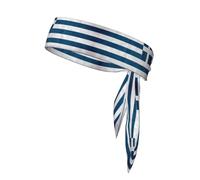 Greek Flag Printed Sports Headband, Double-Sided with Ties, Versatile for Jogging, Cycling, or Exercising.