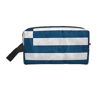 Greek Flag Travel Makeup Bag Handbag - Large Capacity Portable Portable Cosmetic Organizer Bag