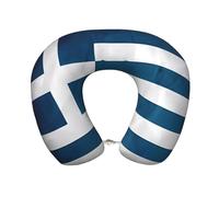 Greek Flag U-Shaped Pillow, Comfortable and Portable, Suitable for Office, Travel, Rest, and Relieve Neck Pressure