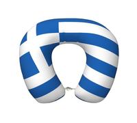 Greek Flag U-Shaped Pillow, Comfortable and Portable, Suitable for Office, Travel, Rest, and Relieve Neck Pressure
