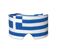 Greek Flag Unisex Side Sleeping Headband, Sleeping Eye Mask and Ear Muffs, (26.8 * 4.3 inches), Indoor and Outdoor Travel Yoga Adjustable Comfort Eye and Ear Muffs,