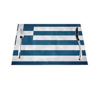 Greek Flag Woven Placemat 12x18 Inch - Non-Slip, 6 PCS Durable for Home and Kitchen Decor