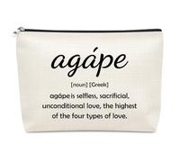 Greek Gifts for Women Makeup Bag Greek Lover Gift Inspirational Greece Gift for Women Girlfriend Religious Gifts to Friends Family Cosmetic Bag Anniversary Christmas Birthday Present Travel Pouch